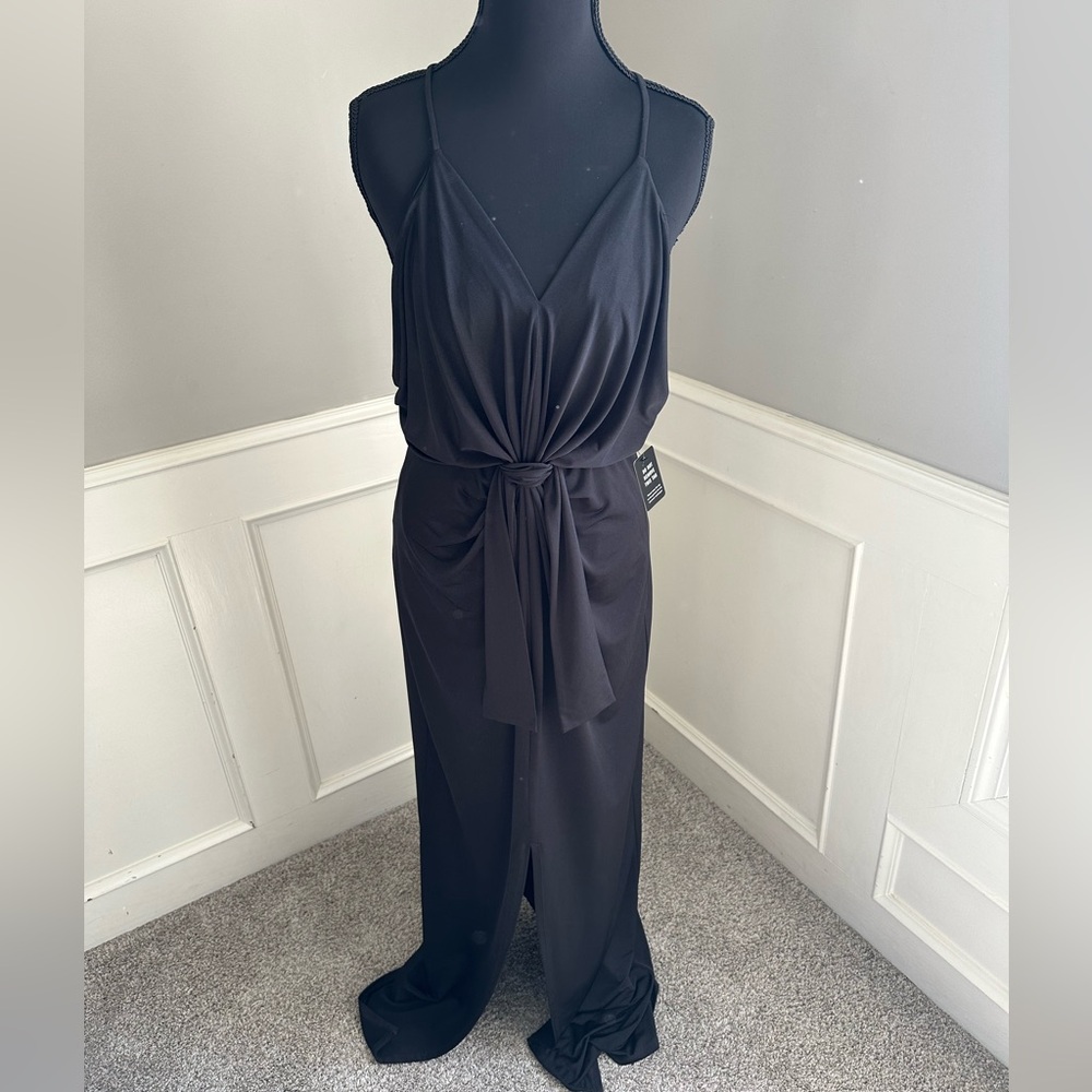 NWT Express Black V-Neck Sleeveless Dress | Size S